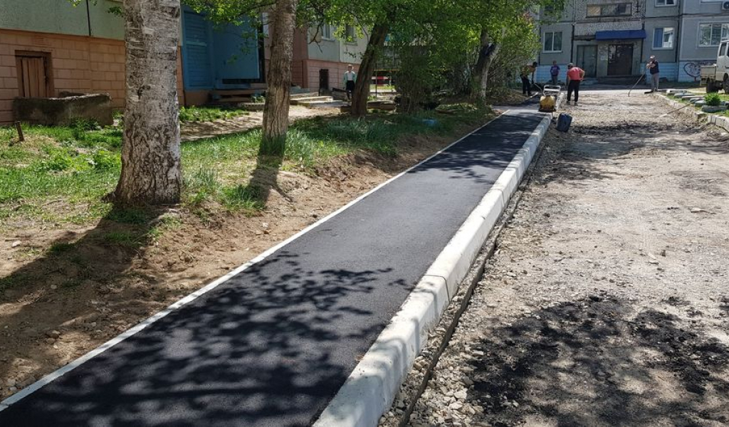 Завершена реализация проекта Тротуар у дома ТОС Партизанская, 2
