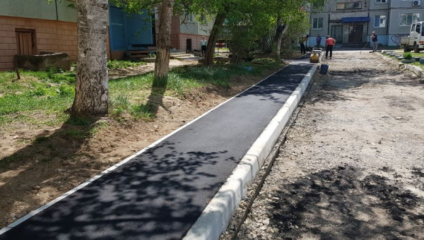 Завершена реализация проекта Тротуар у дома ТОС Партизанская, 2