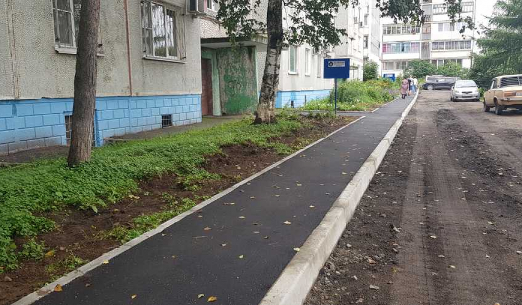 Завершены работы по проекту "Тротуар у нас во дворе" ТОС "Ленина, 24, 26"