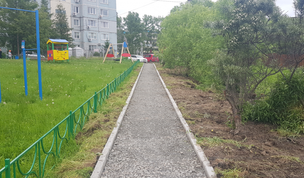 Завершены работы по проекту "Автопарковка и тротуар во дворе" ТОС "Солнечные"